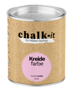 Kreidefarbe Chalk-it (40) Sweet Rose 0,125L Shaby Chic Möbel Holzlack Natur Vintage Möbellack