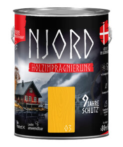 Holzschutz Holzimprägnierung (03) Wintersonne 5L Wetterfest Holzlack Schutzlack bis zu 9 Jahre Schutz Njord