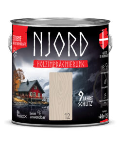 Holzschutz Holzimprägnierung (12) Neblige Wiese 2,5L Wetterfest Holzlack Schutzlack bis zu 9 Jahre Schutz Njord