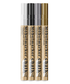Alternative view of Chalk-it Möbel Marker Set 4x 10ml Holz Glas Metal Design Ersatzspitze Wasserfest
