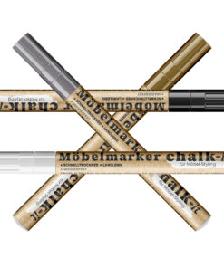Chalk-it Möbel Marker Set 4x 10ml Holz Glas Metal Design Ersatzspitze Wasserfest