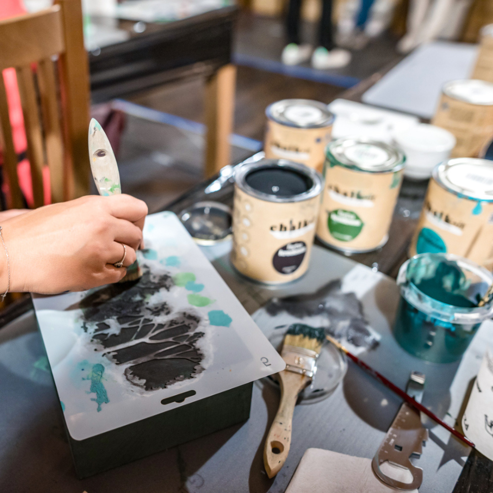 Dekorschablone Chalk-it Schablone Malerschablone Möbel Holz Kreiderfarbe Symmetric 701 – Bild 2