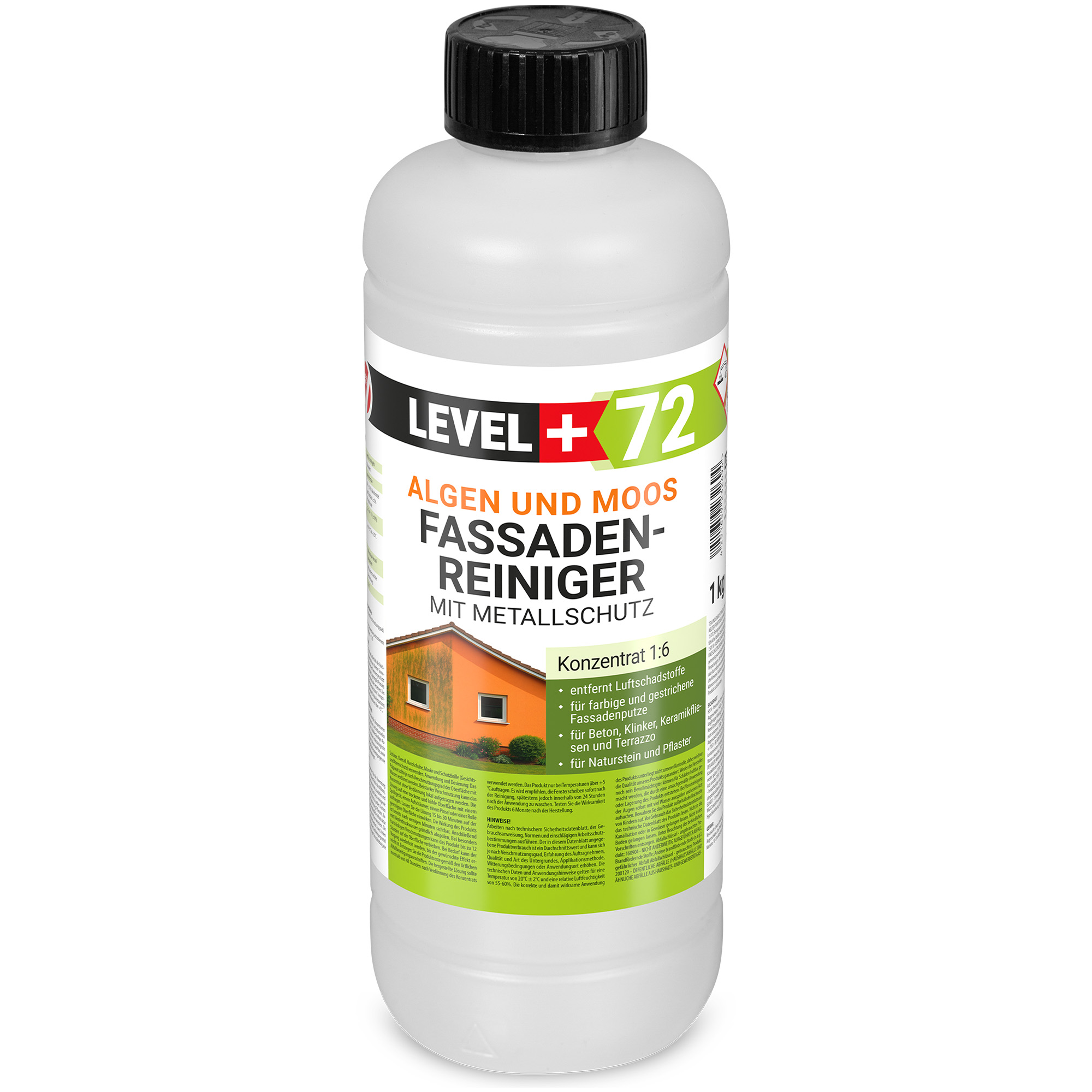 Fassadenreiniger 1kg Algen Moos Pilze Entferner Sofort Wirkend Konzentrat L+72