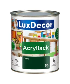 LuxDecor Acryllack 750ml Glänzend Holzlack (33) Tropischer Wald Spielzeug Metall Möbel Weißlack