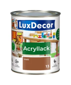 LuxDecor Acryllack 750ml Matt (13) Hawaiianische Zigarre Weißlack Holzlack Spielzeuge Metall Möbel