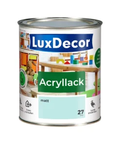LuxDecor Acryllack 750ml Matt (27) Pistazieneis Weißlack Holzlack Spielzeuge Metall Möbel