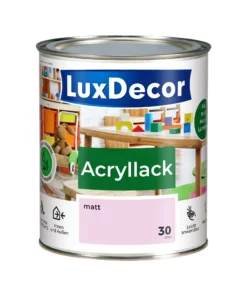 LuxDecor Acryllack 750ml Matt (30) Rosa Flamingo Weißlack Holzlack Spielzeuge Metall Möbel