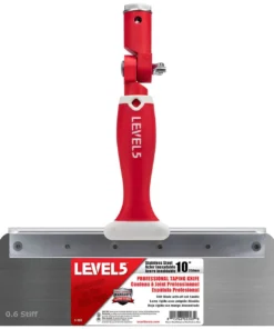 LEVEL5 Fassadenspachtel 10"/254mm steife Klinge Edelstahl Offset Griff 5-382