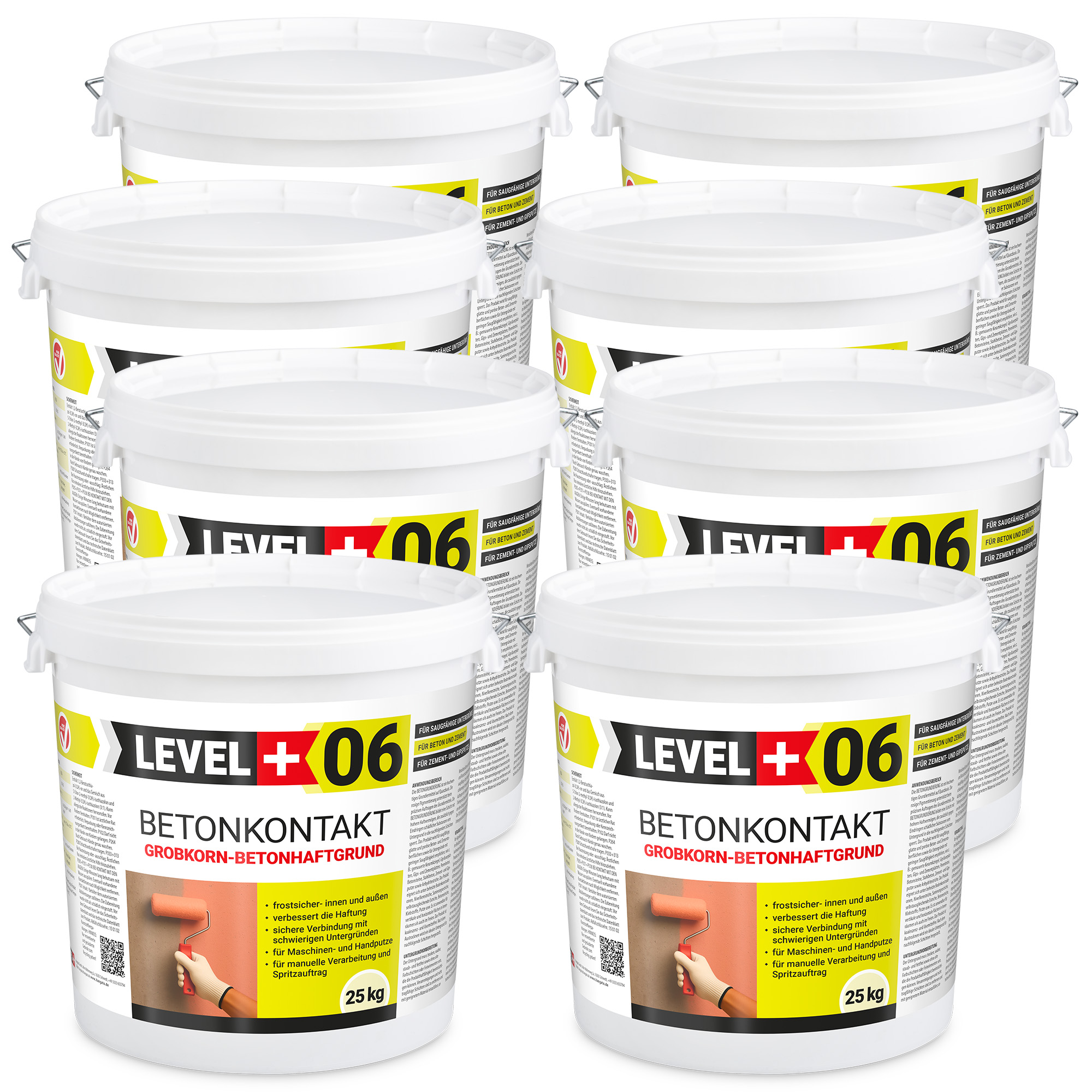 Betonkontakt Haftbrücke Putzgrund Grundierung Betongrundierung 200Kg LEVEL+06
