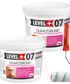 Quarzgrund Putz Grundierung Putzgrund Haftputzgrund 11Kg + Streichroller 10cm Mikrofaser LEVEL+07