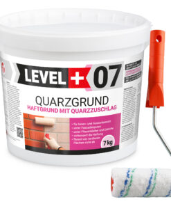 Quarzgrund Putz Grundierung Putzgrund Haftputzgrund 7Kg + Streichroller 10cm Mikrofaser LEVEL+07