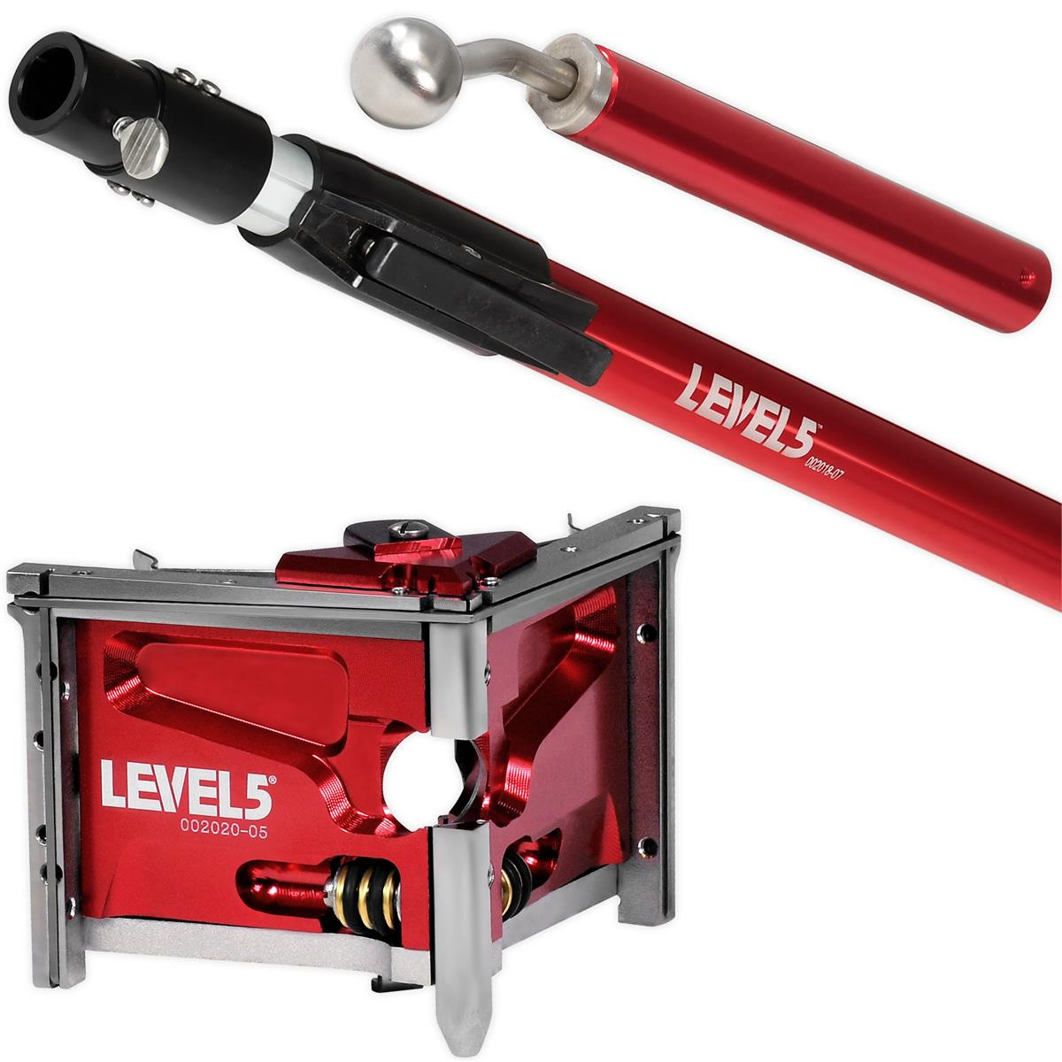LEVEL5 Profi Set Ecken Finisher 3" + Teleskopstiel 36-52" für Trockenbau 4-537