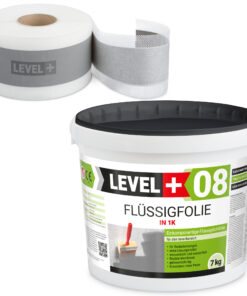 Dichtset Abdichtung Set Flüssigfolie 7Kg Bad Dusche Küche LEVEL+ SET01