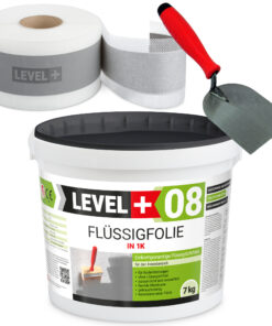 Dichtset Abdichtung Set Flüssigfolie 7Kg Bad Dusche Küche LEVEL+ SET02