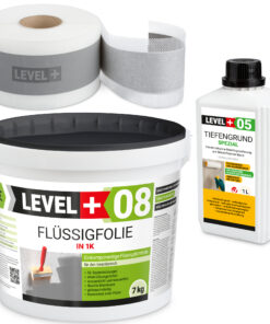 Dichtset Abdichtung Set Flüssigfolie 7Kg Bad Dusche Küche LEVEL+ SET03