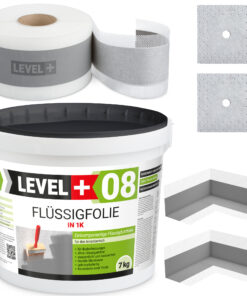 Dichtset Abdichtung Set Flüssigfolie 7Kg Bad Dusche Küche LEVEL+ SET05