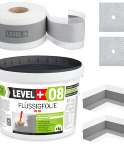 Dichtset Abdichtung Set Flüssigfolie 4Kg Bad Dusche Küche LEVEL+ SET07