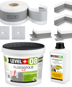 Dichtset für Dusche Flüssigfolie 7 kg Dichtband 5m Innenecke Abdichtung SET100