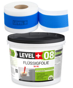 Dichtset Flüssigfolie 12kg Wassersperre Bad Dusche Dichtband Wasserdicht LEVEL+ SET105B1