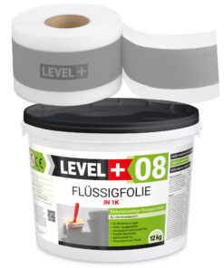Dichtset Flüssigfolie 12kg Wassersperre Bad Dusche Dichtband Wasserdicht LEVEL+ SET105G1