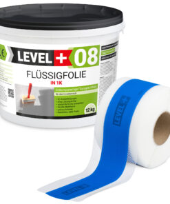 Dichtset Flüssigfolie 12kg Wassersperre Bad Dusche Dichtband Wasserdicht LEVEL+ SET106B1