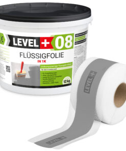 Dichtset Flüssigfolie 12kg Wassersperre Bad Dusche Dichtband Wasserdicht LEVEL+ SET106G1