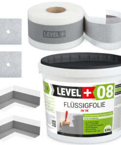 Dichtset Abdichtung Set Flüssigfolie 5,5Kg Bad Dusche Küche LEVEL+ SET13