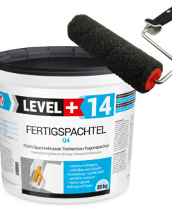 Glätt-Set Fertigspachtel 20kg + Spachtelmassen-Roller 250mm Gipsspachtel LEVEL+ SET209