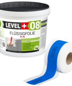 Dichtset Flüssigfolie 7kg Wassersperre Bad Dusche Dichtband Wasserdicht LEVEL+ SET299