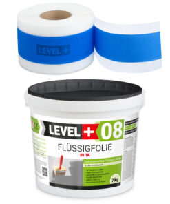 Dichtset Flüssigfolie 7kg Wassersperre Bad Dusche Dichtband Wasserdicht LEVEL+ SET307