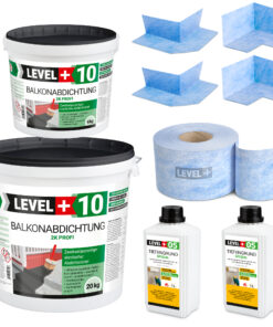 DichtSet 24kg Balkonandichtung 2K Balkon und Terrassen ca. 8m² Dichtband LEVEL+ SET33