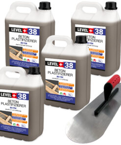 Beton-Zusatzmittel Set 20L Profi Bodenlegerkelle Zweiseitig Halbrund SET353