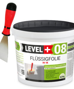 Dichtset Duschabdichtung Abdichtung Flüssigfolie 5,5kg Bad Dusche Küche LEVEL+ SET401