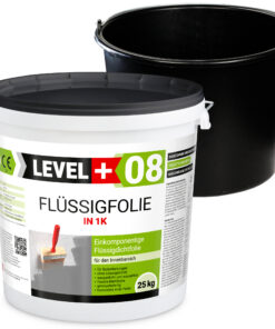 Dichtset Flüssigfolie 25kg + kostenlos 20L Mörteleimer PVC Abdichtung LEVEL+ SET404