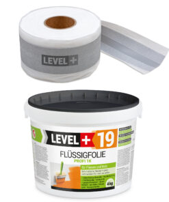 Dicht-Set Innen Außen Abdichtung-Set Dichtvlies Flüssigfolie 4kg Holz Fliesen OSB Wasserdicht Dichtband 120/70mm Ausdehnbar SET511