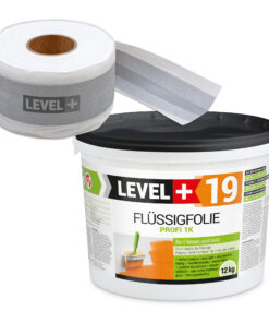 Dicht-Set Innen Außen Abdichtung-Set Dichtvlies Flüssigfolie 12kg Holz Fliesen OSB Wasserdicht Dichtband 120/70mm Ausdehnbar SET527