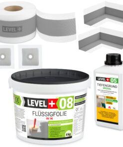 Dichtset Flüssigfolie Dichtfolie 4kg für Bad und Duschabdichtung Dichtband SET54