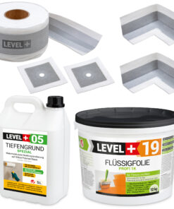 Dichtset Abdichtung-Set Dusche Bad Flüssigfolie 12kg Dichtband Dehnzone LEVEL+ SET543