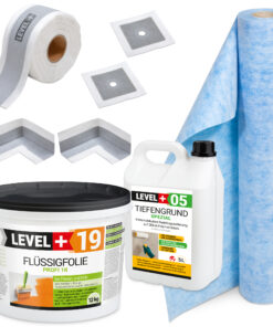 Dichtset Abdichtung-Set Balkone Bad Flüssigfolie 12kg Dichtband Dehnzone LEVEL+ SET547