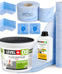 Dichtset Flüssigfolie 7kg Dichtband Dichtbahn für Dusch und Bad Abdichtung SET58