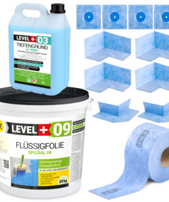 Dichtset 20kg Flussigfolie Spezial Badabdichtung Balkon Dusche LEVEL+ SET69