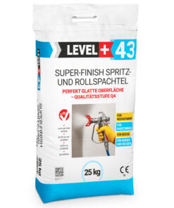 Super Finish Spritz- Rollspachtel Fertigspachtel Perfekt Glatt Q4 Sack 25Kg LEVEL+43
