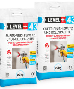 Super Finish Spritz- Rollspachtel Fertigspachtel Perfekt Glatt Q4 Sack 50Kg LEVEL+43