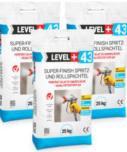 Super Finish Spritz- Rollspachtel Fertigspachtel Perfekt Glatt Q4 Sack 75Kg LEVEL+43