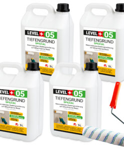 Tiefengrund LF 20L Spezial mit Kaliwasserglas Innen Außen + Farbroller 25cm LEVEL+05