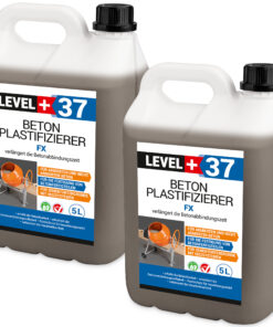 Beton Plastifizierer FX Beton-Zusatzmittel Betonverflüssiger Estrich Verzögerer 10L LEVEL+37