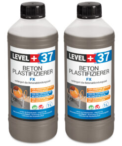 Beton Plastifizierer FX Beton-Zusatzmittel Betonverflüssiger Estrich Verzögerer 2L LEVEL+37