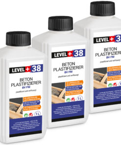 Beton Plastifizierier BV FM Beton-Zusatzmittel Beton Fliessmittel Betonverflüssiger 3L LEVEL+38