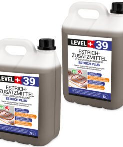 Estrichzusatzmittel Estrich Plus für Fussbodenheizung Beton Plastifizierer, Betonverflüssiger 10L LEVEL+39