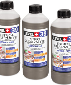 Estrichzusatzmittel Estrich Plus für Fussbodenheizung Beton Plastifizierer, Betonverflüssiger 3L LEVEL+39